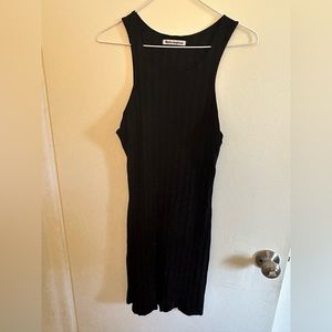 Reformation Black knit midi dress